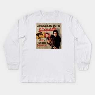 Johnny Cash - The Ultimate Country Collection Kids Long Sleeve T-Shirt